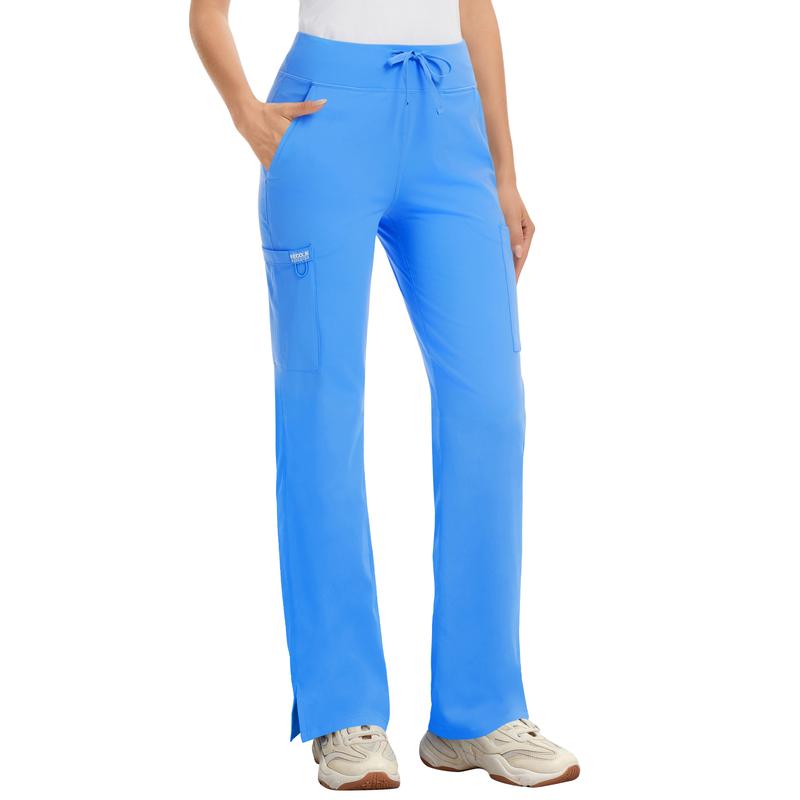 ✨✨Kecols Women's Yoga Scrub Pants ✨ High-Rise Straight Leg Cargo Bottom