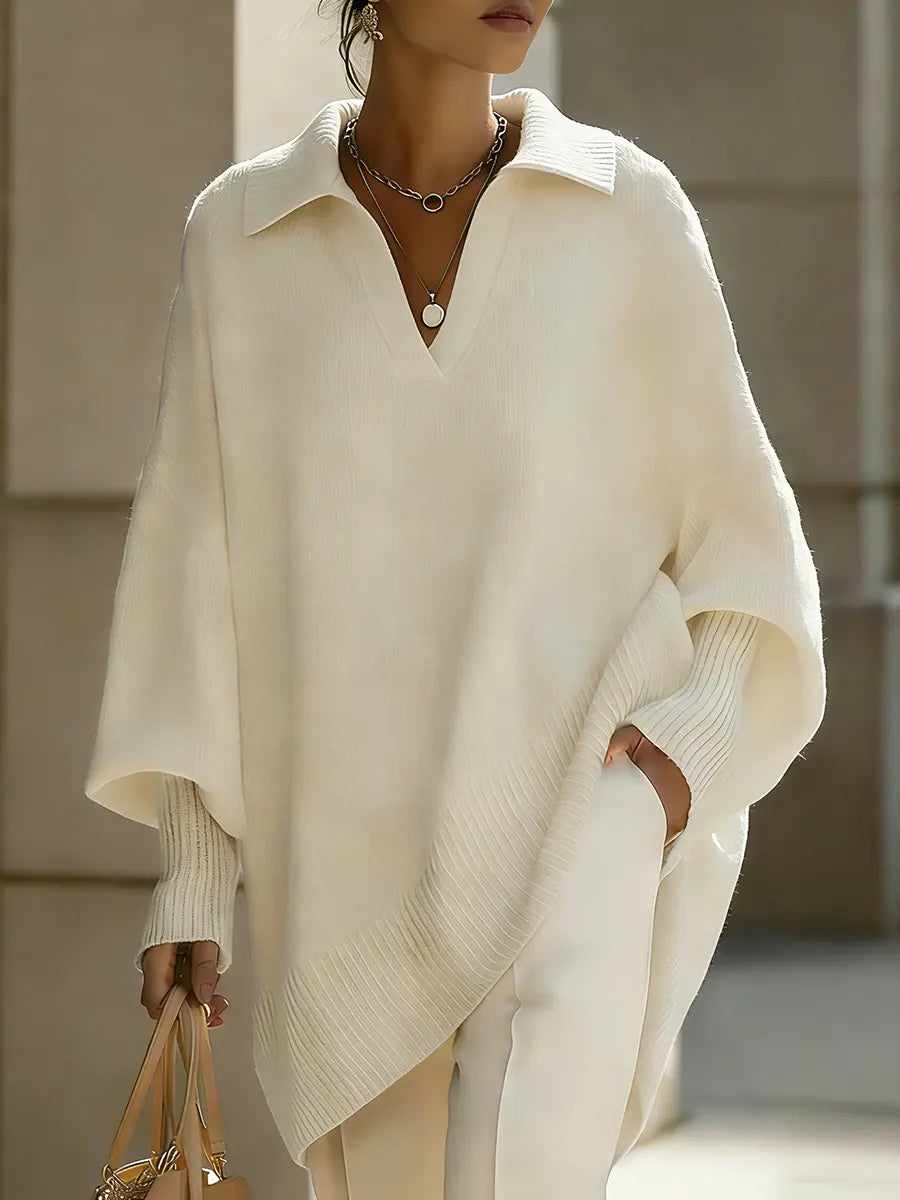 📦📦Buy 2 PCS for free shipping💥Women's Solid Color V-neck Long-sleeved Casual Loose-fitting Knitted Pullover Sweater