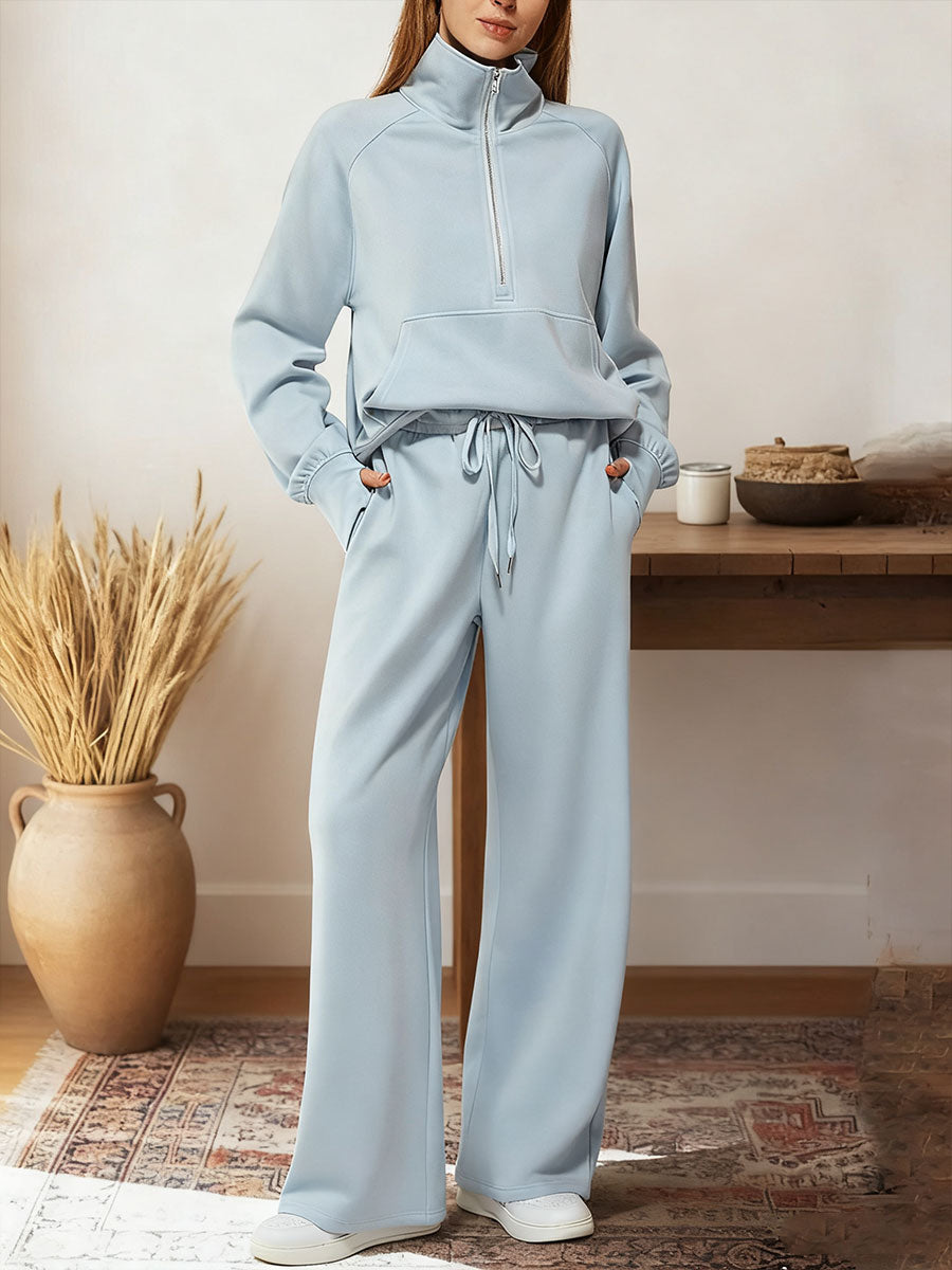 ⚡Clearance Sale! Women’s Half-Zip Sweatshirt & Pants Set