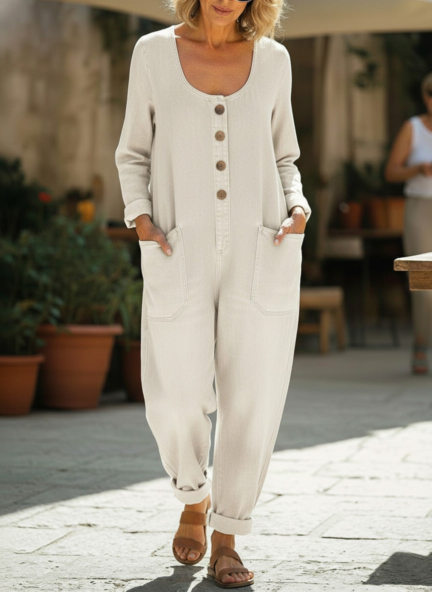 📦📦New Arrivals🔥 Women's Casual Cotton Long Sleeves and Denim Jumpsuit