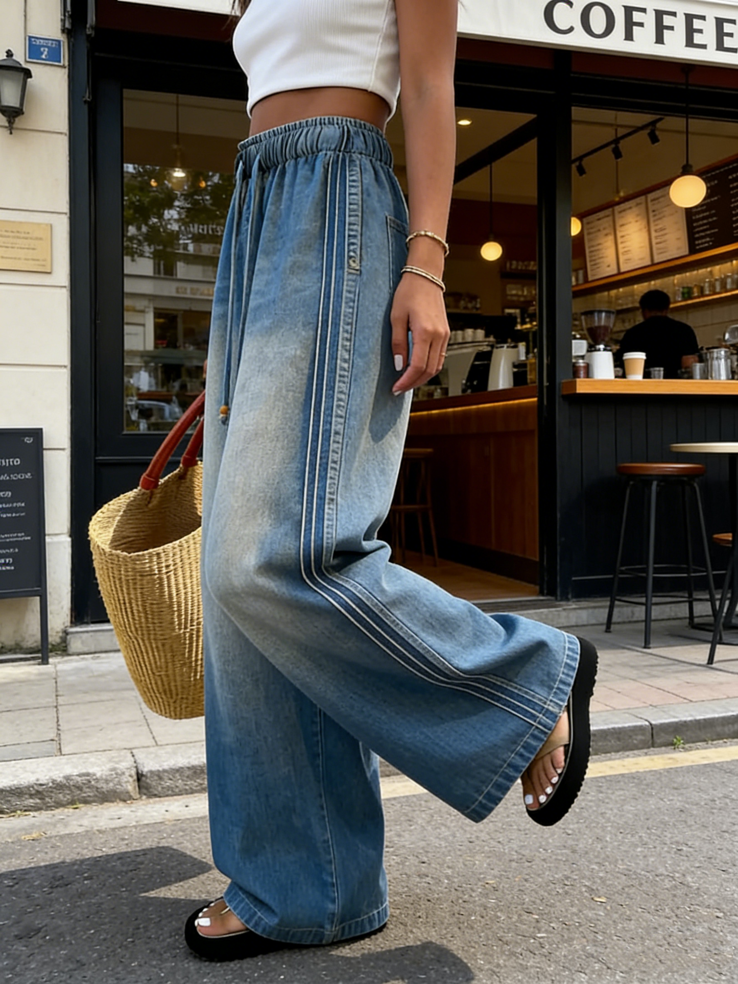💝💝Women's Casual Loose-fitting Cotton Denim Jeans