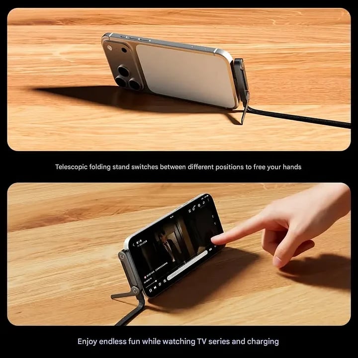 ⚡Official MFi-Certified🔥 240W Fast Charging Cable with Invisible Stand