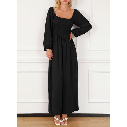🔥Women's Casual Loose Wide-Leg Jumpsuit – Long Sleeve One-Piece Romper with Pockets
