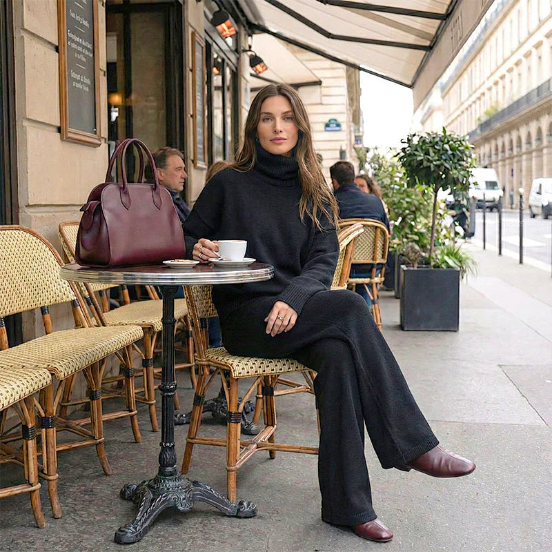 🤩🤩2026 New Arrivals 50% OFF💥High-Neck Side-Zip Sweatshirt & Pants Set 👚👖