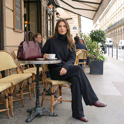 🤩🤩2026 New Arrivals 50% OFF💥High-Neck Side-Zip Sweatshirt & Pants Set 👚👖