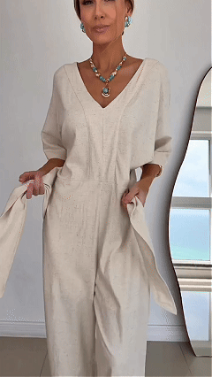 📦📦Last Day 39% OFF🔥Women's Linen And Cotton Jumpsuit