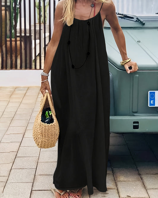💃 Women's Solid Color Backless Cami Dress