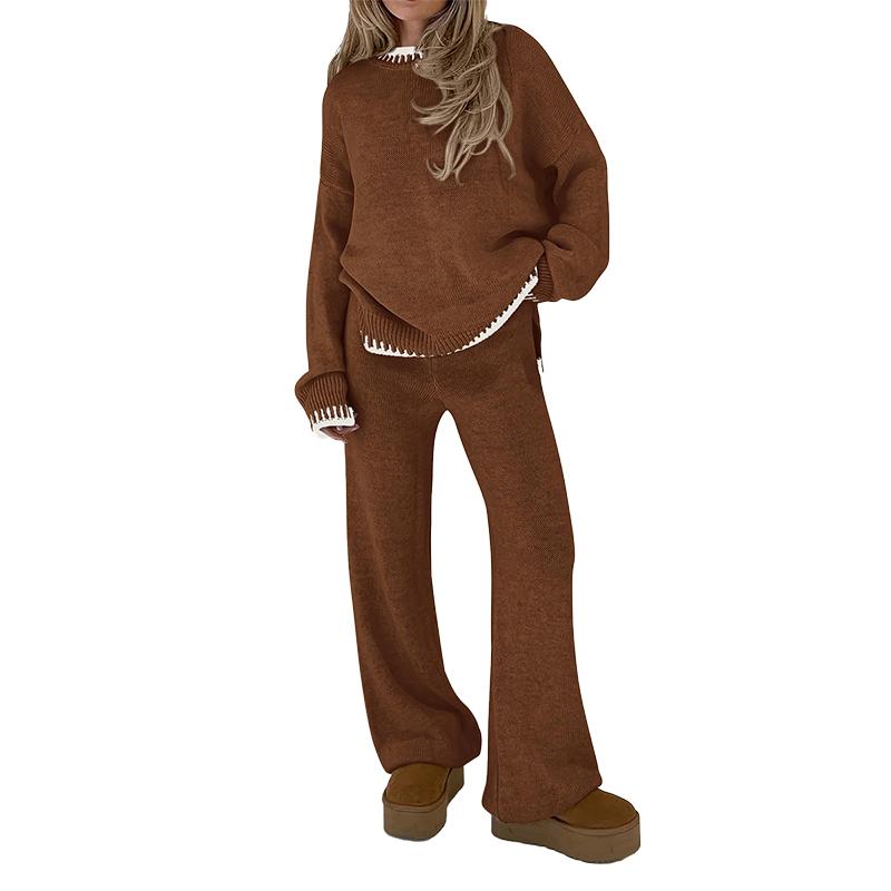💥50% Off! Women’s Knit Sweater & Wide-Leg Pants Set