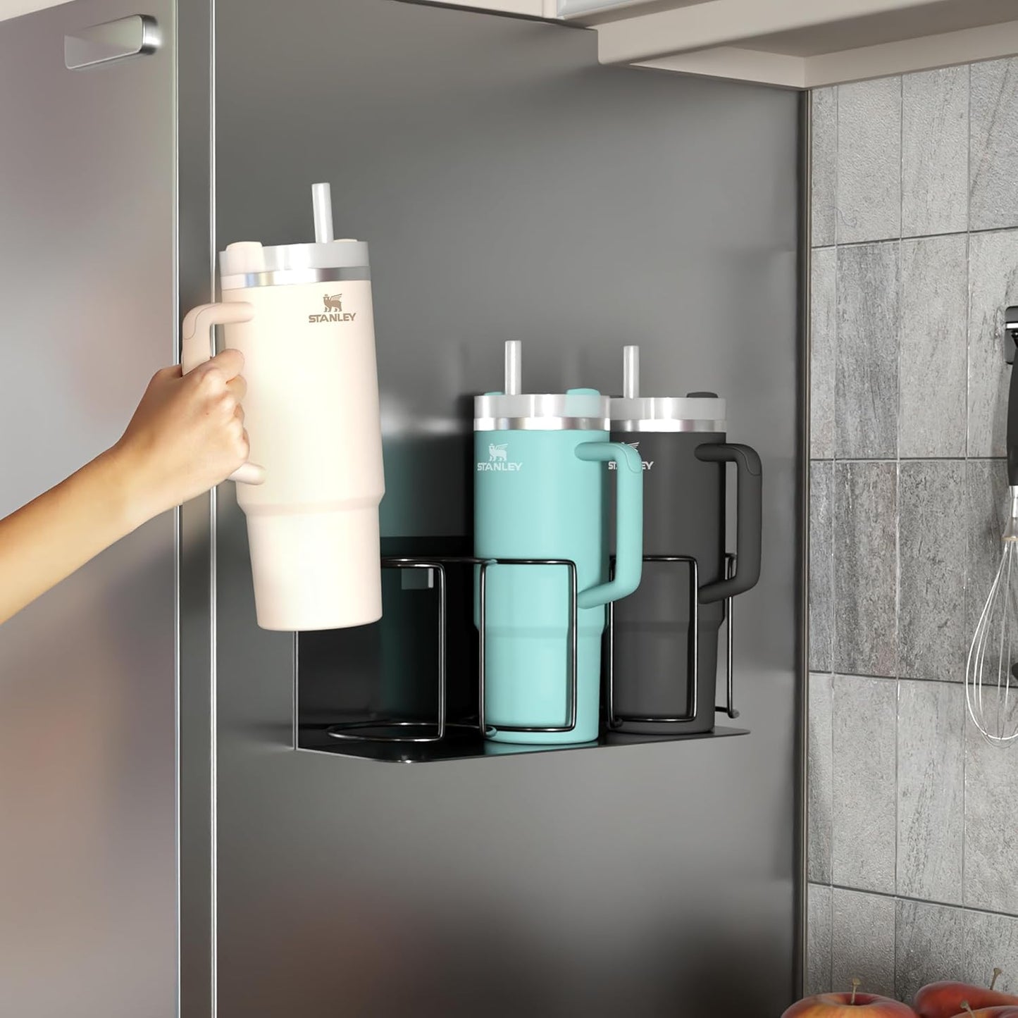 🧲 Cup Organizer | Magnetic/Screw Mount Storage for Kitchen/Fridge/Cabinet 🧺