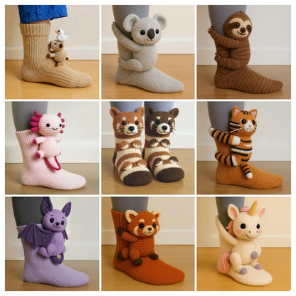 🧦 Adorable 3D Animal Socks | Cozy Cartoon Style 🐾