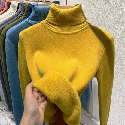 Sales 48% OFF🎁Winter fleece thick knitted bottoming shirt