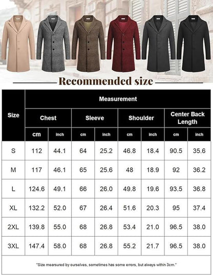Fall Trench Coat 🧥 Single Breasted Peacoat