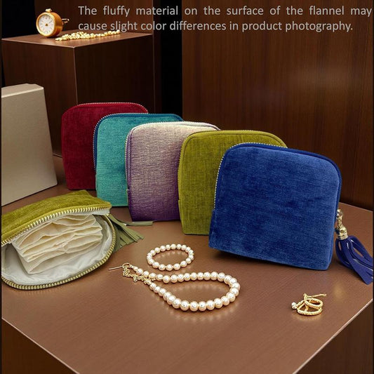 🔥🔥No More Tangled Jewelry! BOOVO Portable Storage Bag with 5 Layers & Soft Lining