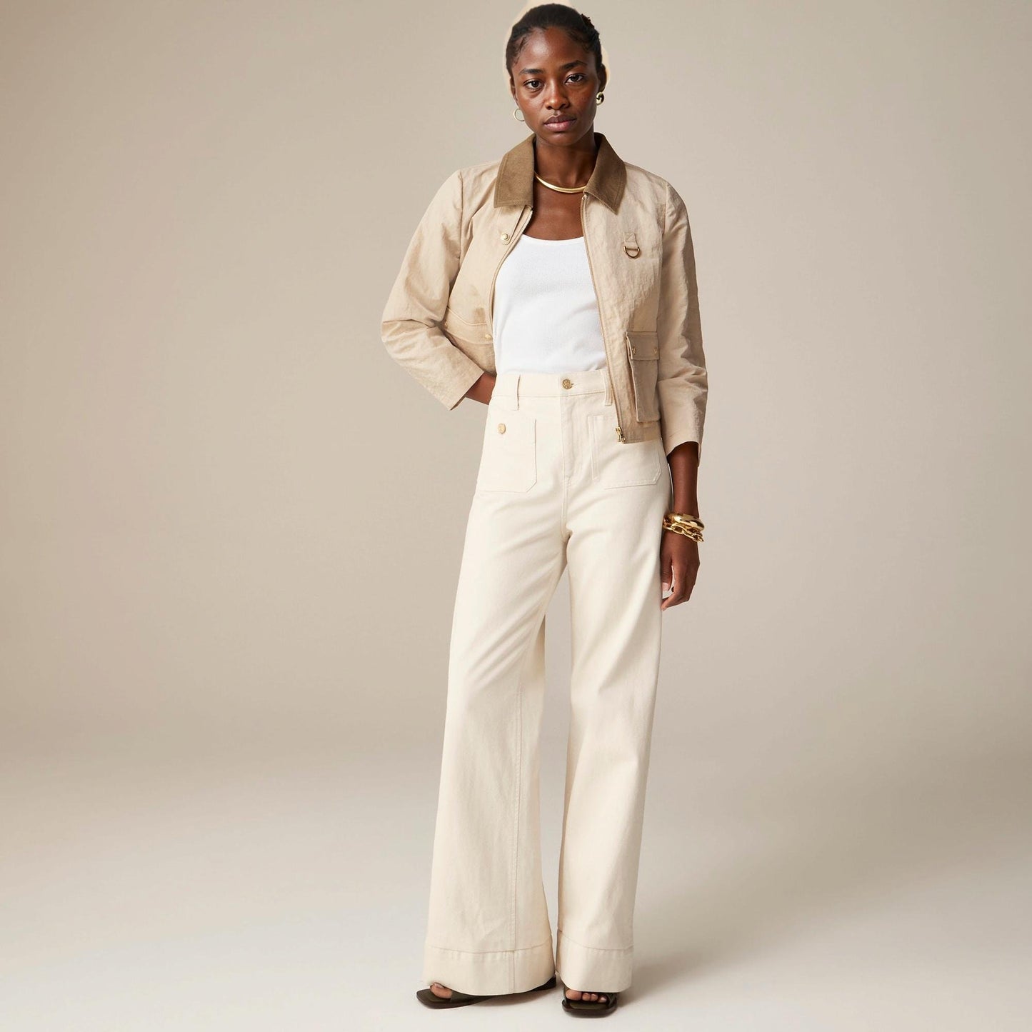 👖Tummy Control Sailor Wide Leg Trouser🧣
