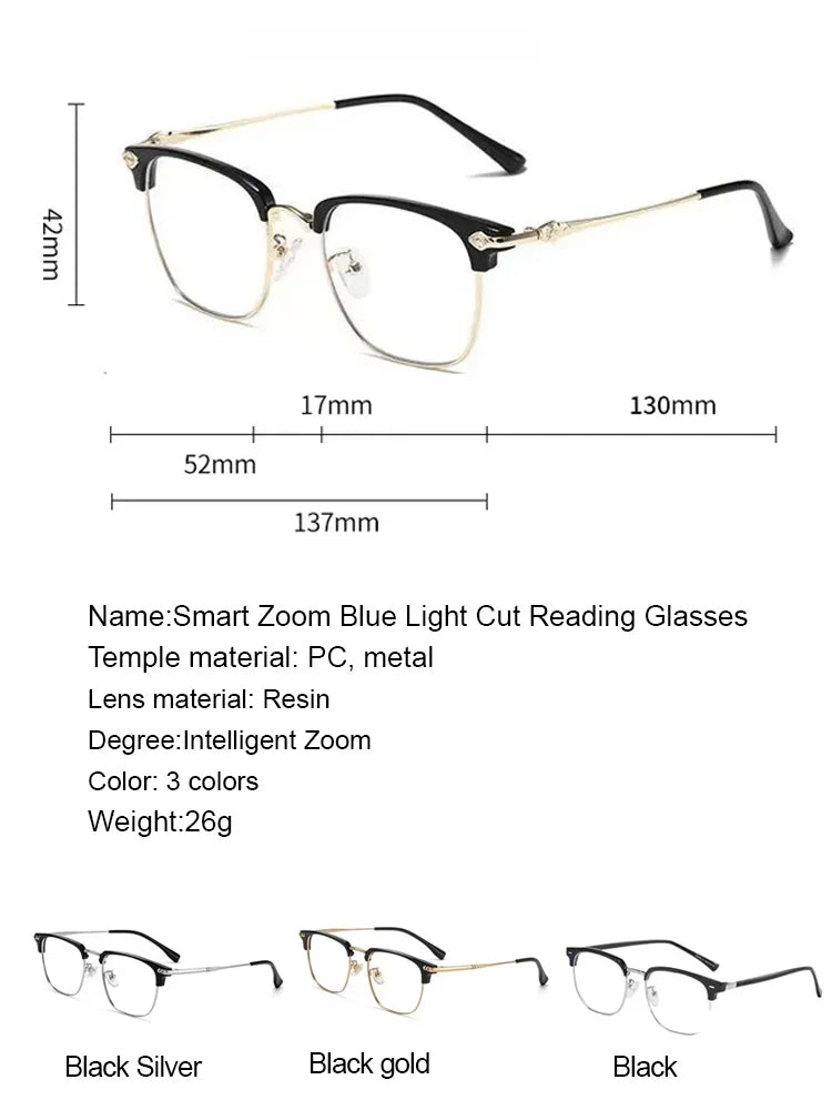 📦📦Best Selling 50% Off👓Automatic zoom anti-blue light presbyopia glasses