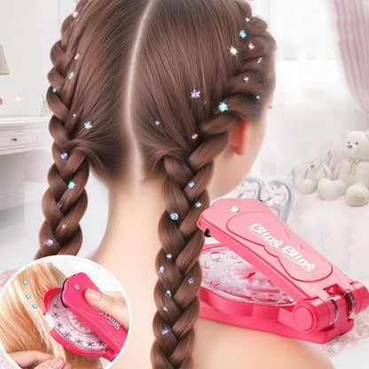 ✨✨Glitter Diamond Styling Tools Hair Gemstone Styling Set to light up girls' hair, clothes, accessories, No Heat Required Hair Styling Accessories