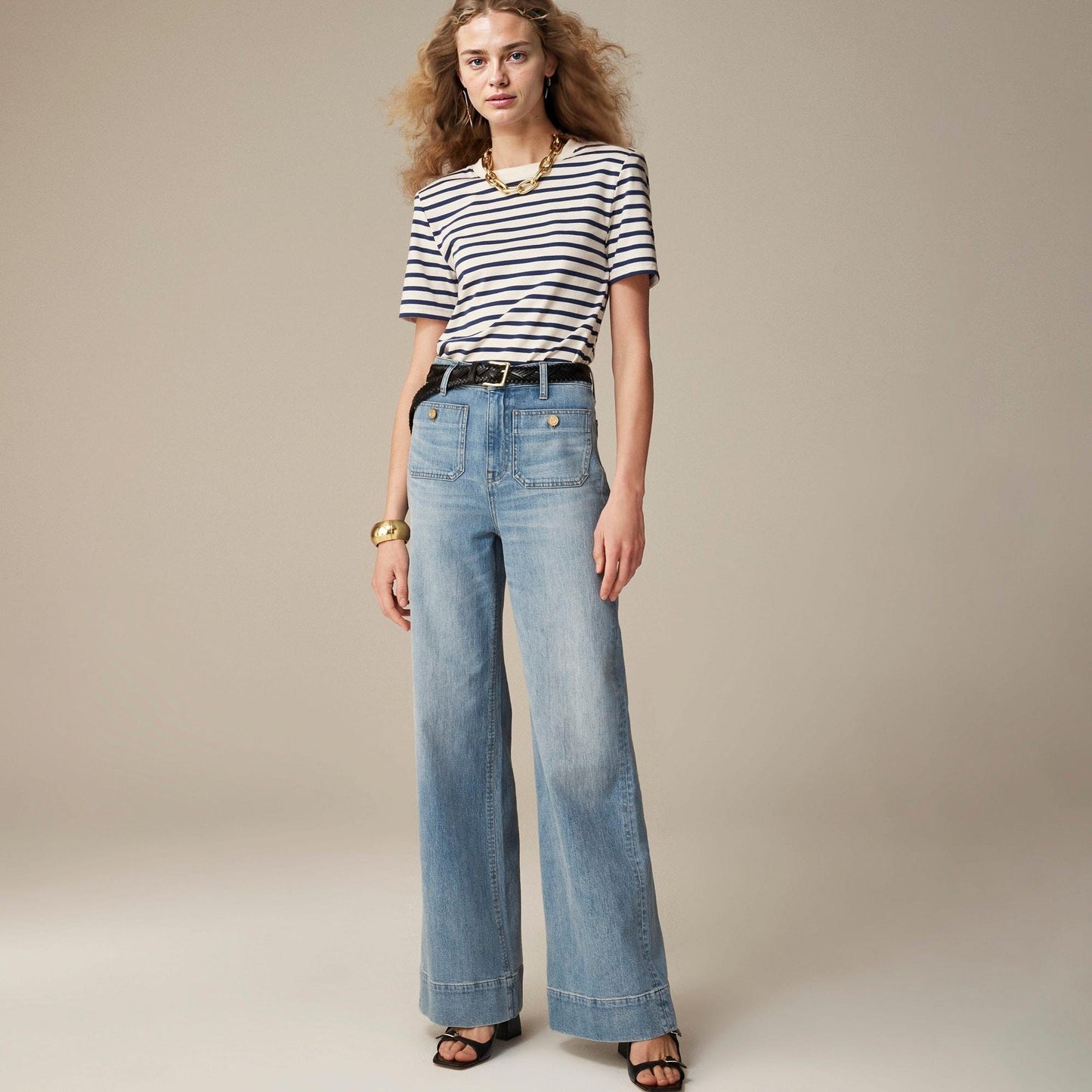 👖Tummy Control Sailor Wide Leg Trouser🧣