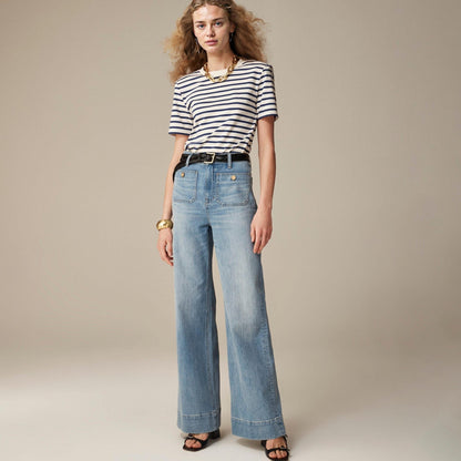 👖Tummy Control Sailor Wide Leg Trouser🧣