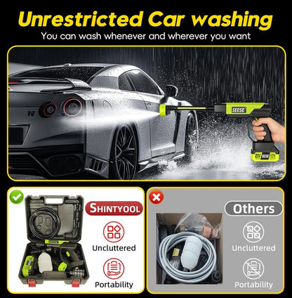 SEESE Portable Cordless Washer + Base 🌟 Car Wash/Home Clean/Garden Watering