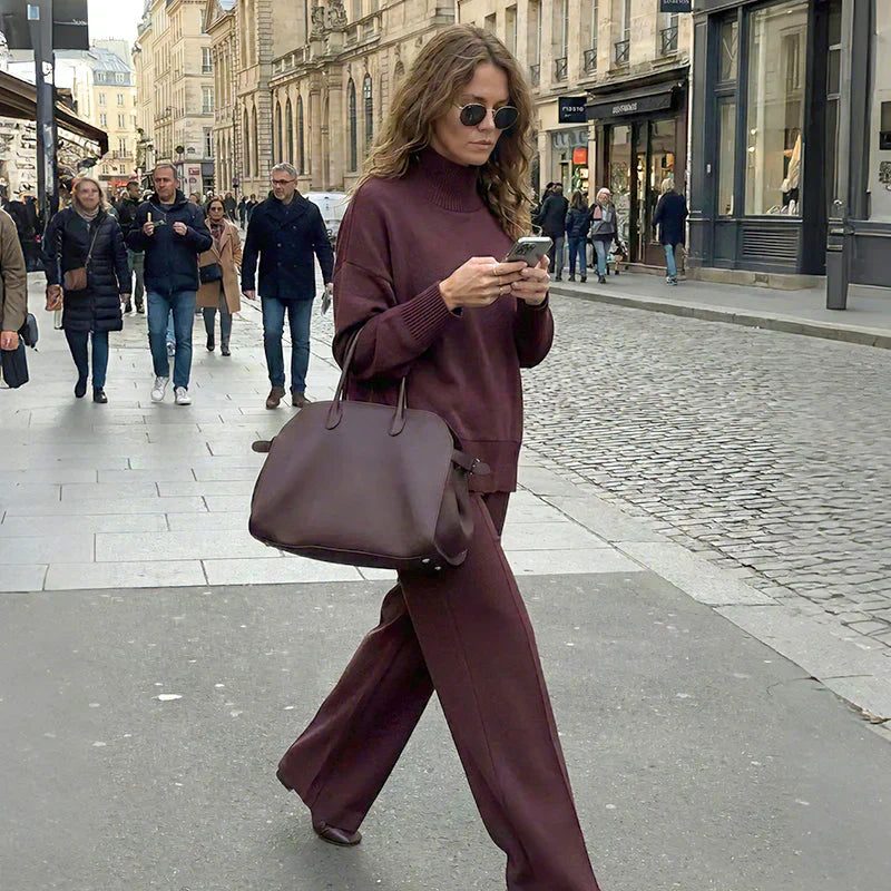 🤩🤩2026 New Arrivals 50% OFF💥High-Neck Side-Zip Sweatshirt & Pants Set 👚👖