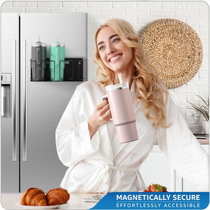 🧲 Cup Organizer | Magnetic/Screw Mount Storage for Kitchen/Fridge/Cabinet 🧺