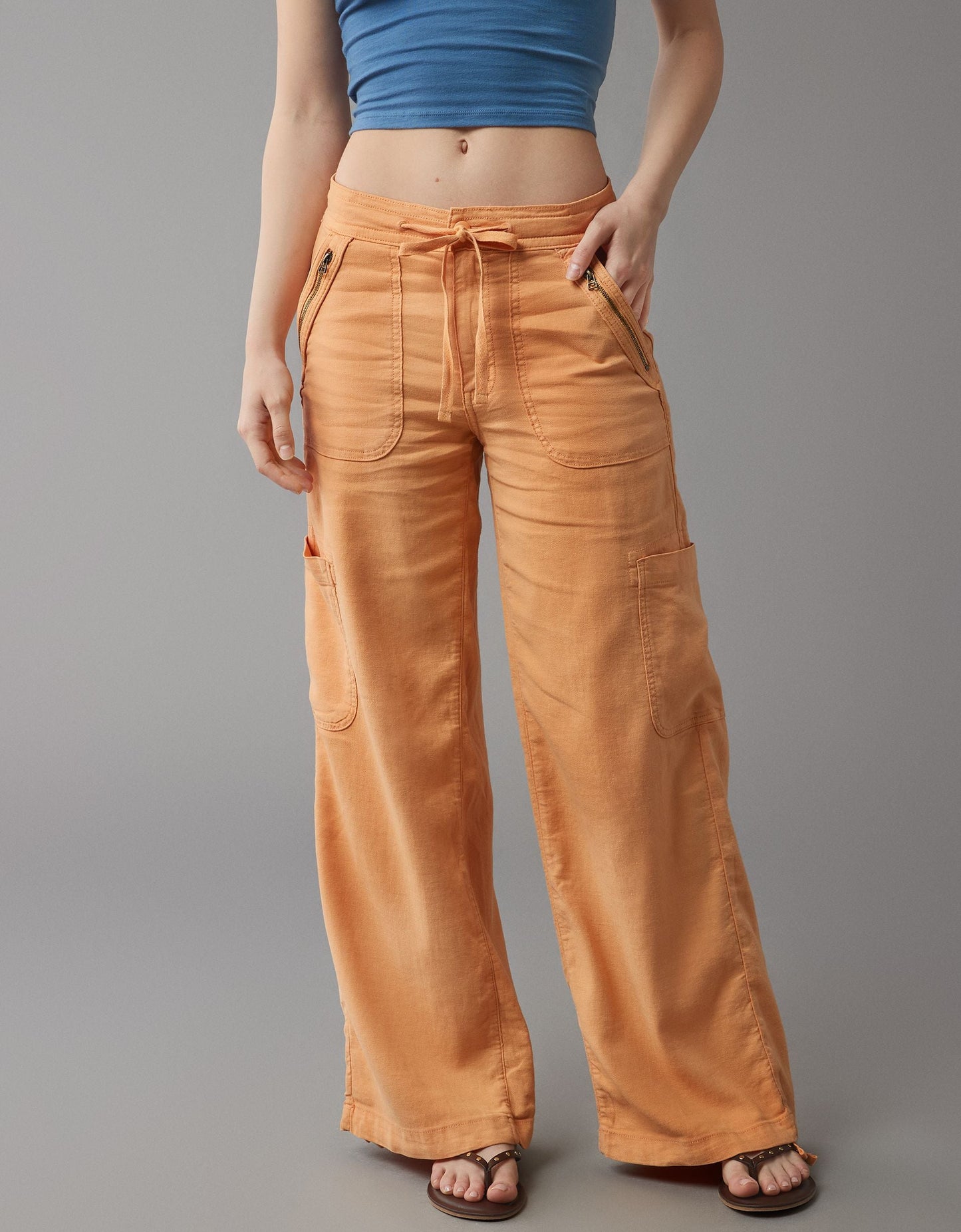 💝💝Linen-Blend Wide-Leg Cargo Pant(BUY 2 FREE SHIPPING)