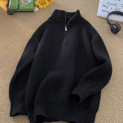 🎈🎈Clearance Sale-Women's Half-Zip Stand Collar Cashmere Pullover Sweater