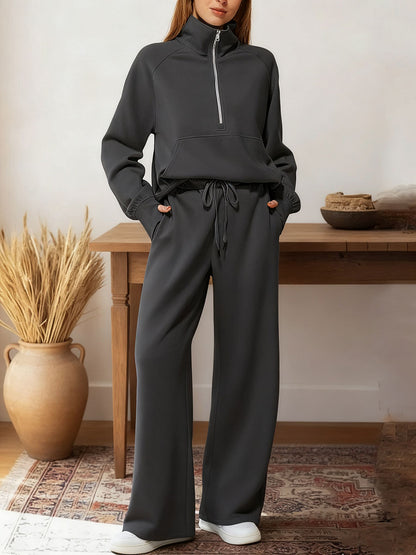 ⚡Clearance Sale! Women’s Half-Zip Sweatshirt & Pants Set