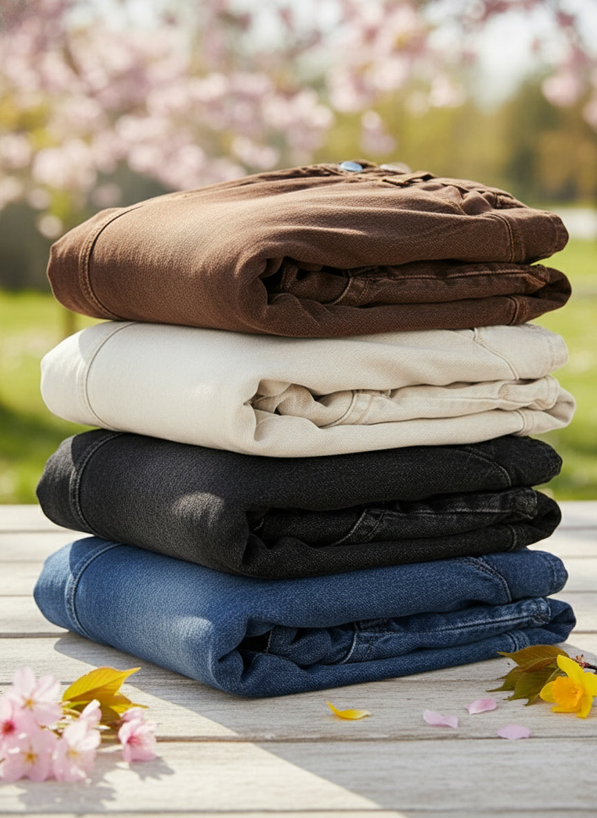 🎈🎈 100% cotton denim with a crossover hem — comfy, flattering, and easy to style