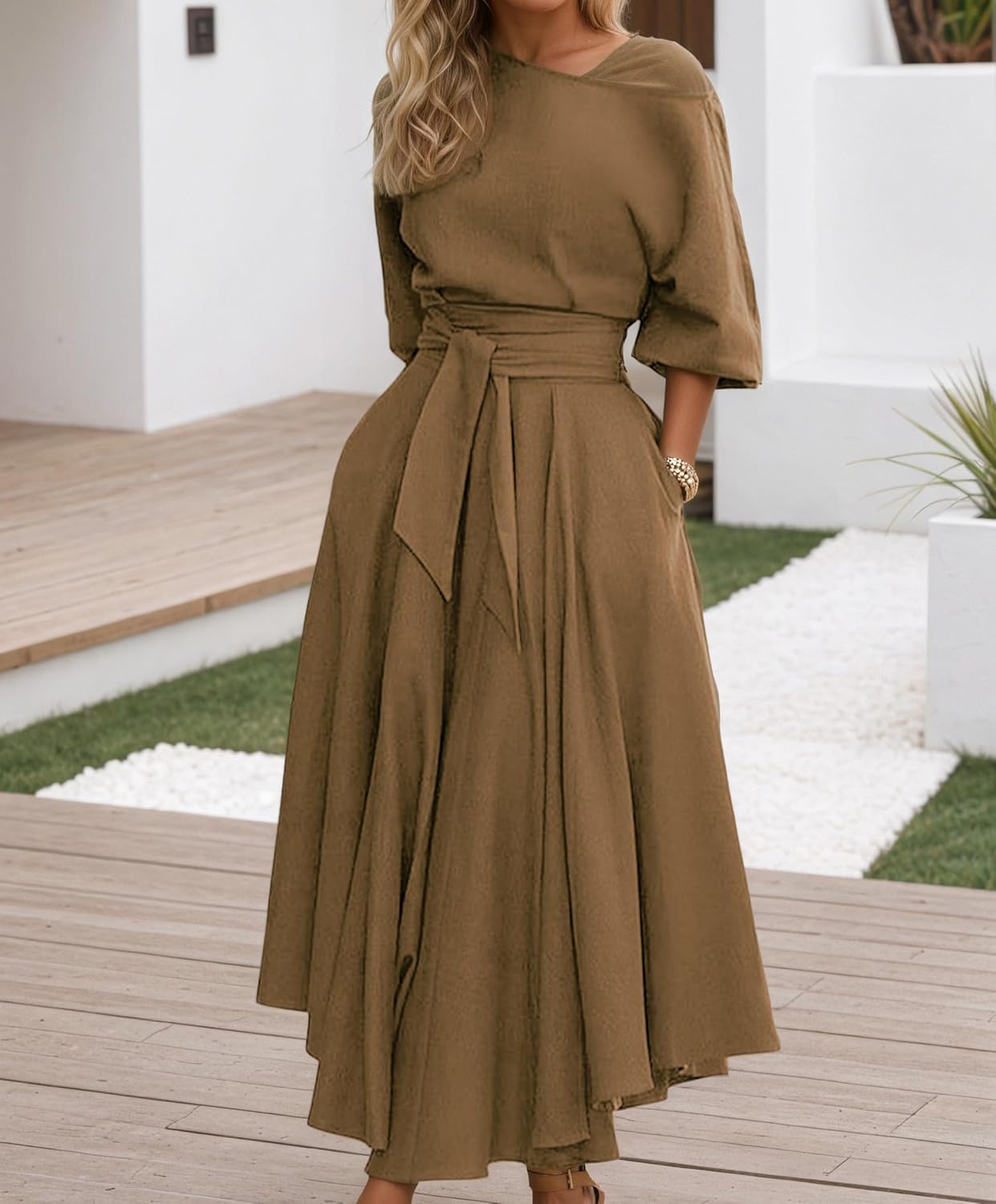 📦📦Buy 2 PCS for free shipping🔥Women's Elegant Lantern Sleeve Long Evening Dress for Parties