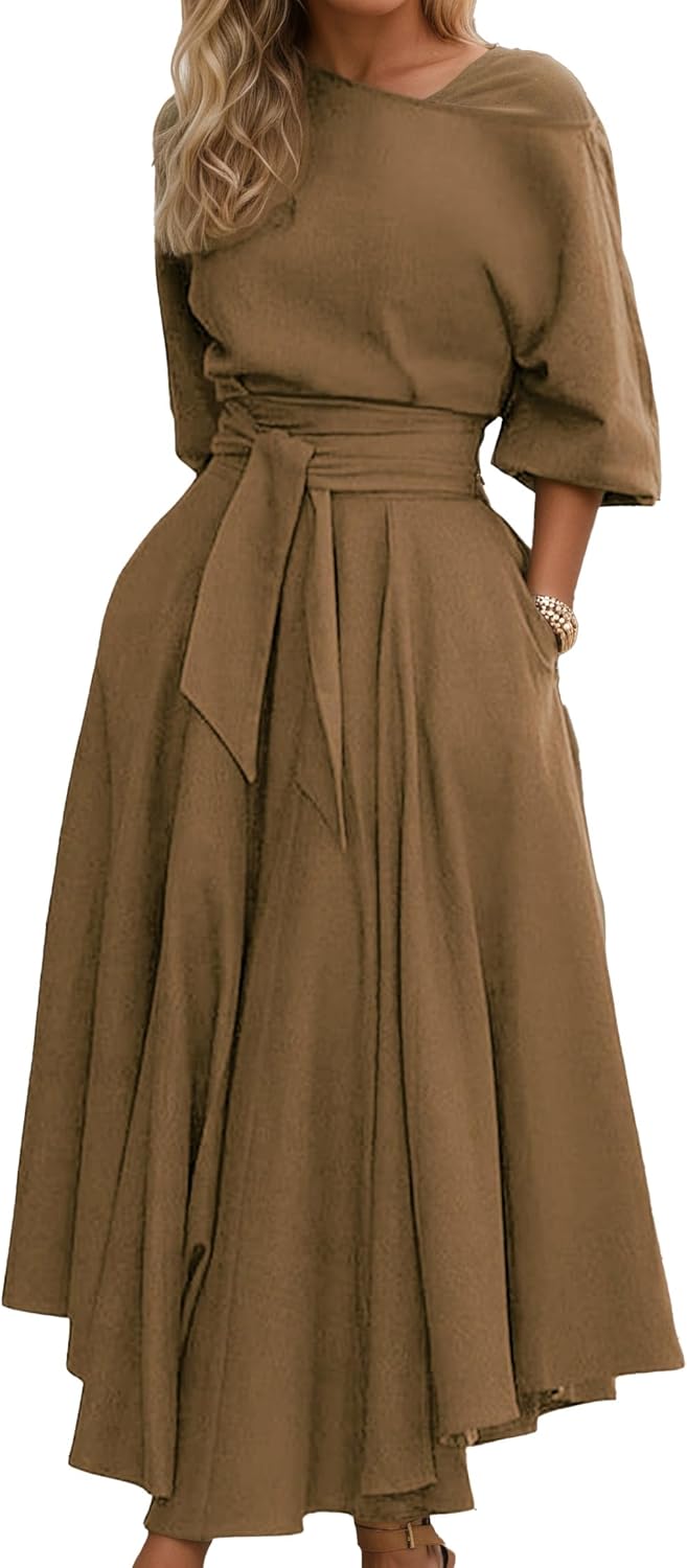 📦📦Buy 2 PCS for free shipping🔥Women's Elegant Lantern Sleeve Long Evening Dress for Parties