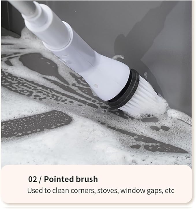 ✨Electric Spin Scrubber – Deep Clean Made Easy! 💪 Cordless Power & 6 Brush Heads for Every Surface 🧼
