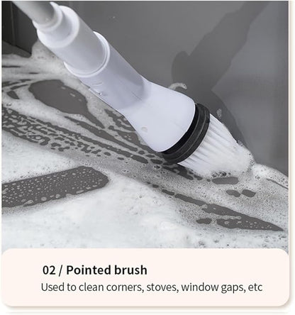 ✨Electric Spin Scrubber – Deep Clean Made Easy! 💪 Cordless Power & 6 Brush Heads for Every Surface 🧼