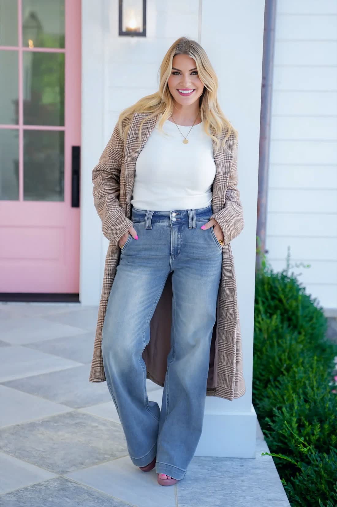 📦📦Buy 2 PCS for free shipping🔥Judy High Rise Double Button Wide Leg Jeans