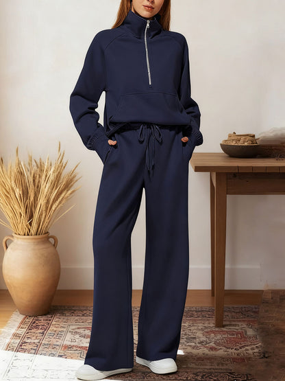 ⚡Clearance Sale! Women’s Half-Zip Sweatshirt & Pants Set