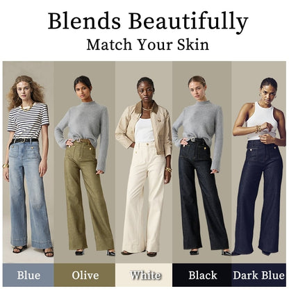 👖Tummy Control Sailor Wide Leg Trouser🧣