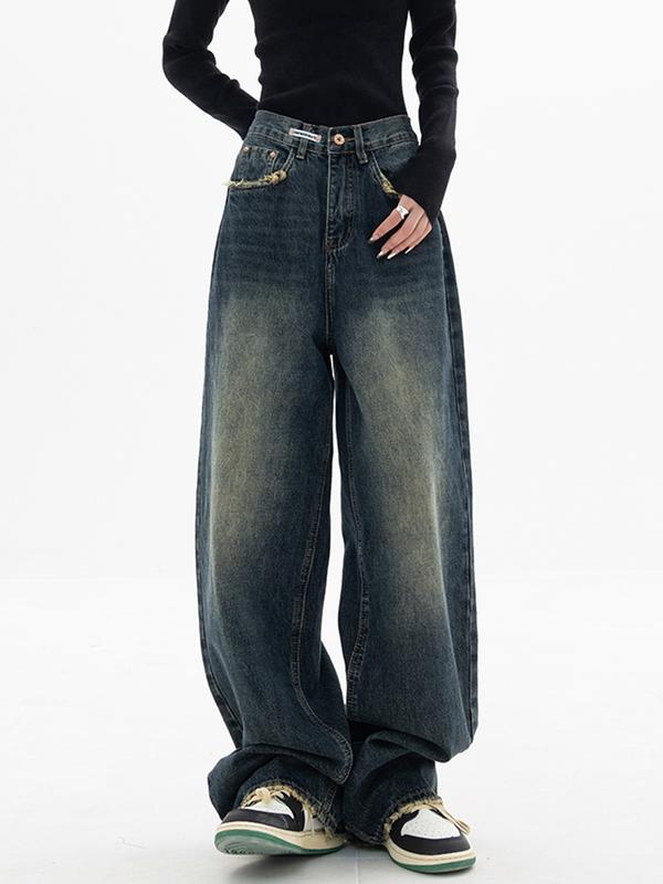 ✨✨Y2K Baggy Wide-Leg Jeans ✨ High-Stretch Denim with 4 Pockets | Streetwear Casual Bottoms