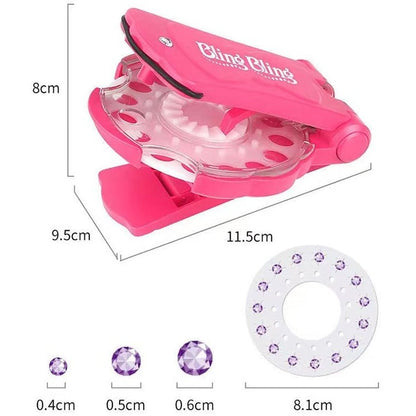 ✨✨Glitter Diamond Styling Tools Hair Gemstone Styling Set to light up girls' hair, clothes, accessories, No Heat Required Hair Styling Accessories