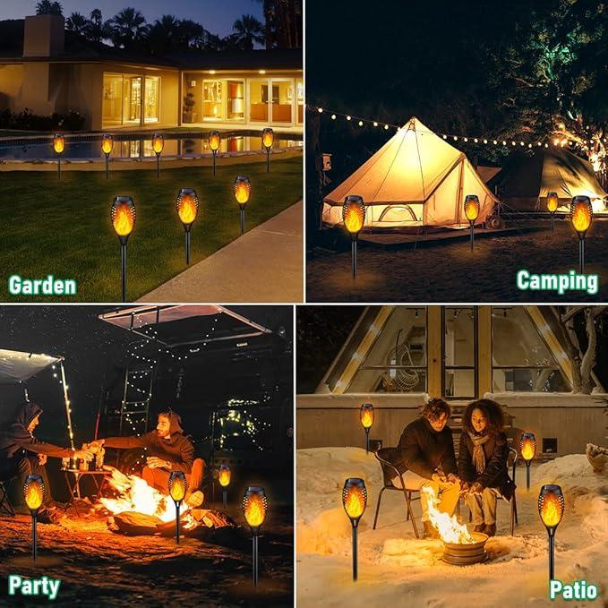 📦📦Flash Sale⚡ 50K+ Solar Powered Fire Flame Design Garden Light