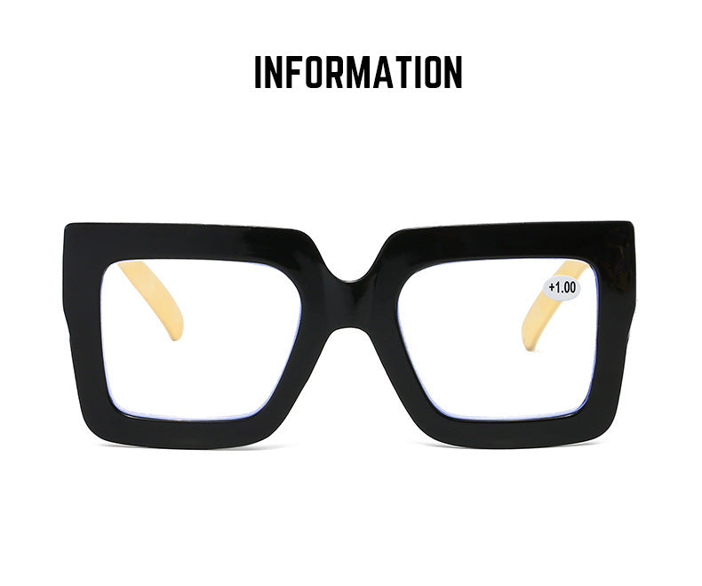 🎈🎈Lastday 70%OFF-Women’s Oversized Square Chain Reading Glasses(1set-6pcs)
