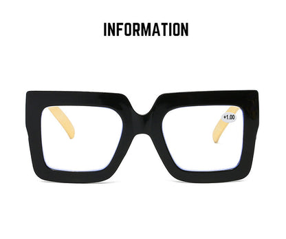 🎈🎈Lastday 70%OFF-Women’s Oversized Square Chain Reading Glasses(1set-6pcs)