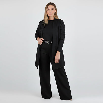 ⏳Time-Limited Special⏰Elegant 3-piece set including long cardigan, top and pants💞