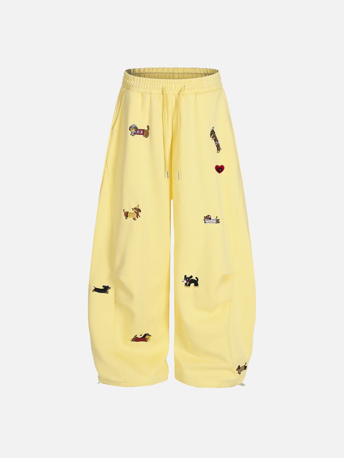 🐶 Aelfric Eden Embroidery Dog Baggy Barrel Sweatpants