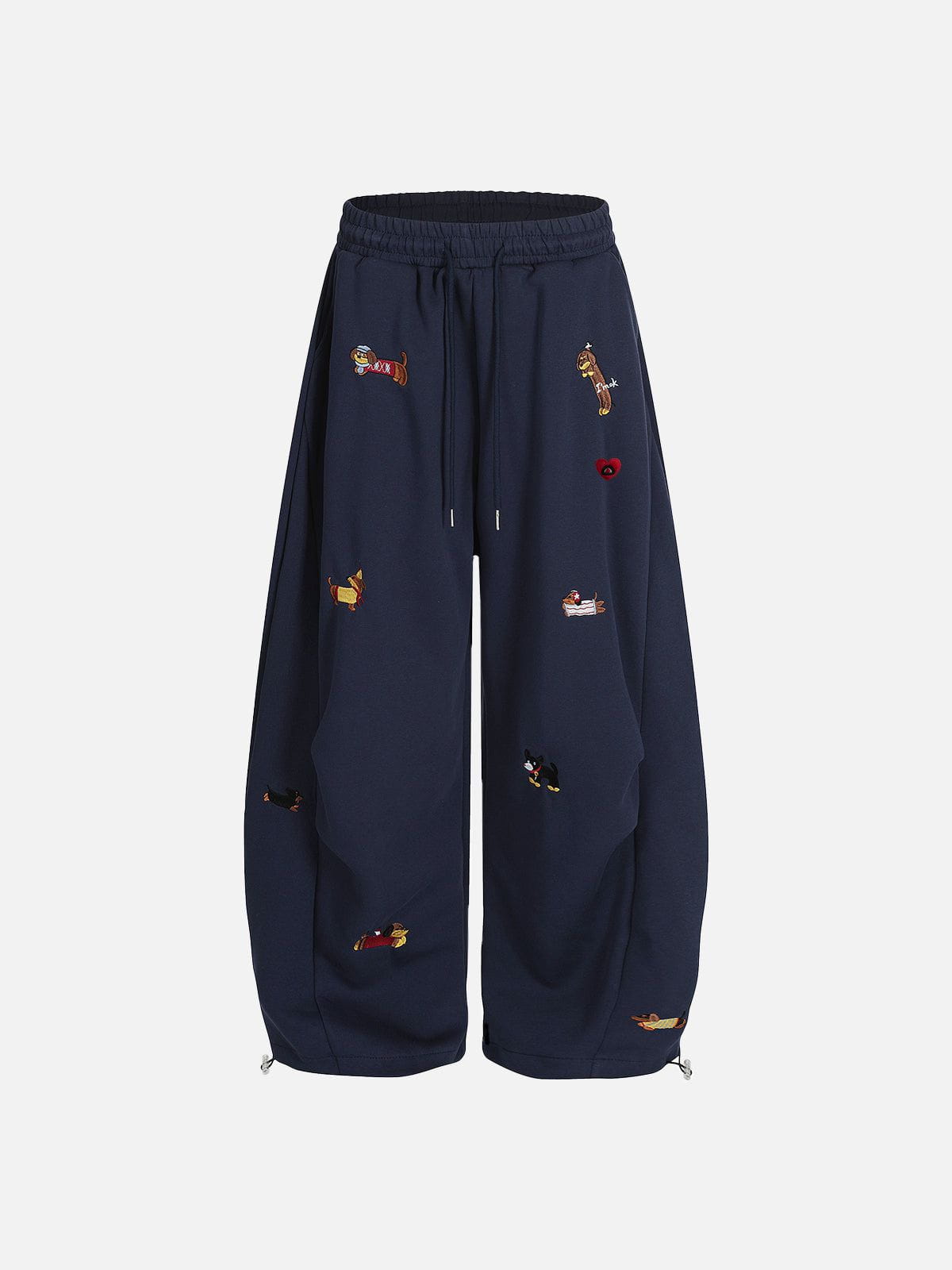 🐶 Aelfric Eden Embroidery Dog Baggy Barrel Sweatpants