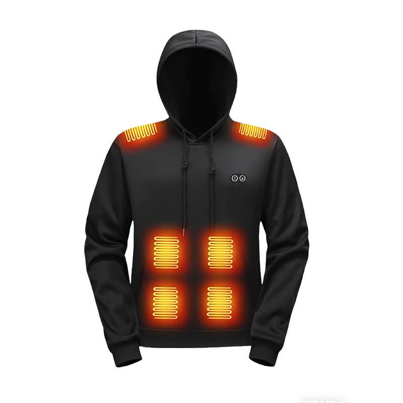 🔥Men's Smart Heated Hoodie - USB Powered, ✨5-Zone Heating, 3-Speed Warmth for Winter