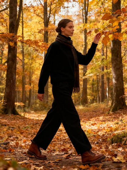 🍂 Women’s 2-Piece Set | Turtleneck Top + Wide Leg Pants ✨ Cozy Fall Outfit