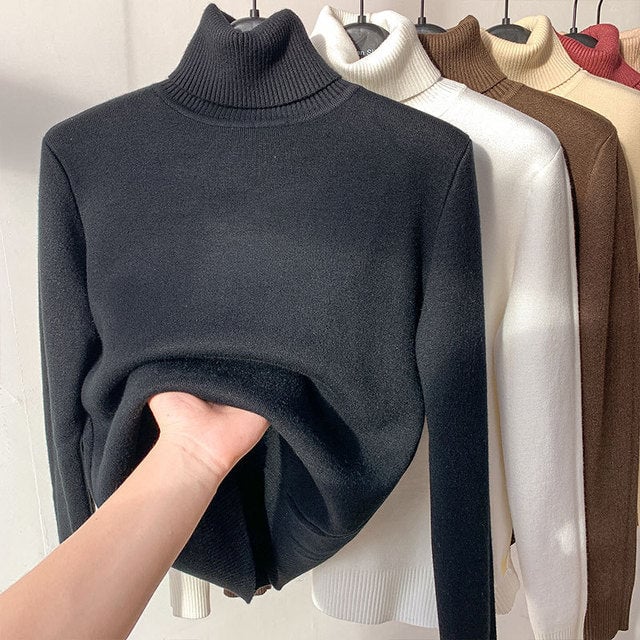 Sales 48% OFF🎁Winter fleece thick knitted bottoming shirt