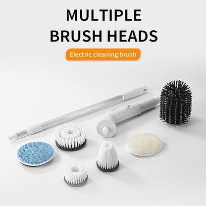 ✨Electric Spin Scrubber – Deep Clean Made Easy! 💪 Cordless Power & 6 Brush Heads for Every Surface 🧼