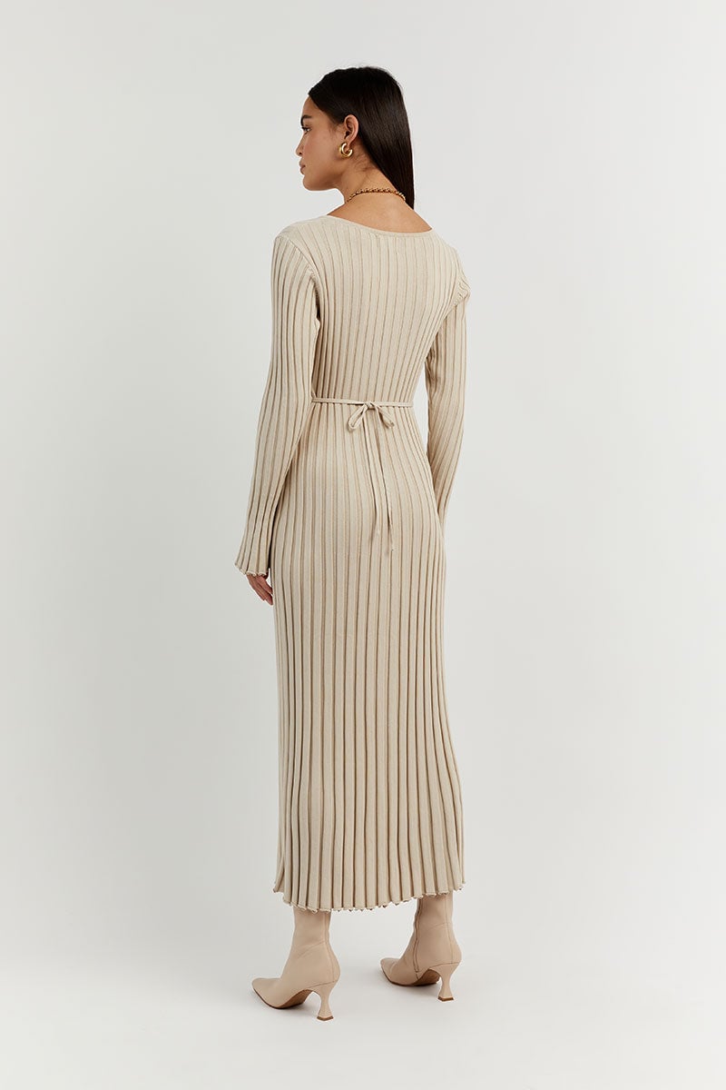 🎉2025 Fall New Long Sleeved Knit Midi Dress