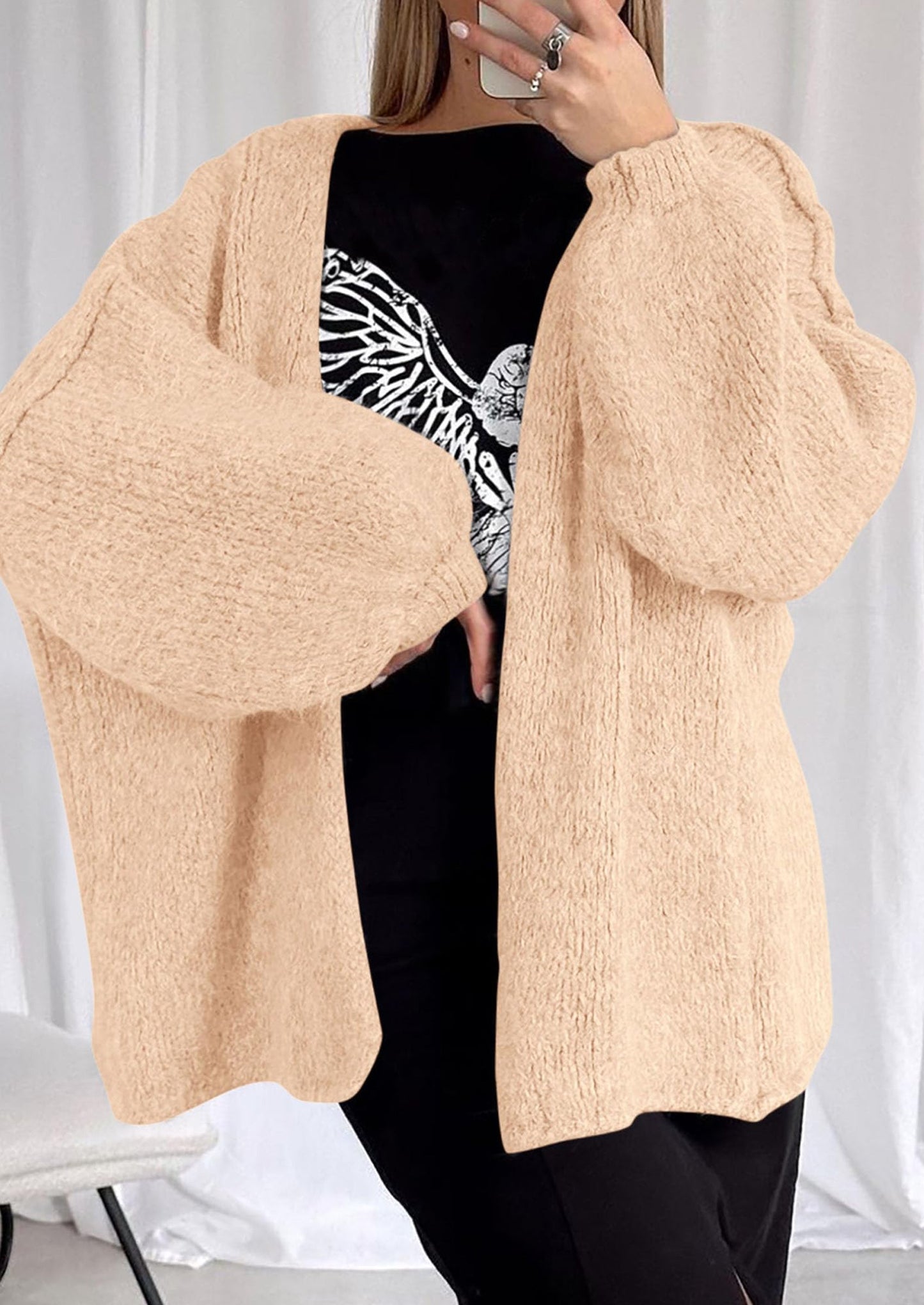 💥 Hot Sale – Half Price!  Lightweight Open Front Sweater